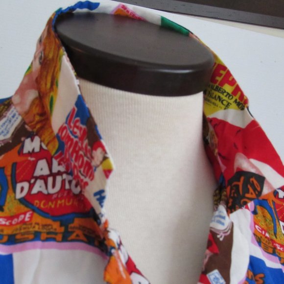 RARE Bespoke Shirt with Marilyn Monroe Brigitte Bardot French Movie Titles Sz M - Picture 6 of 15